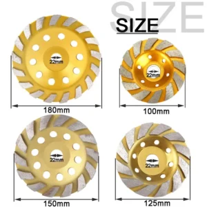 100 125 150 180mm Concrete Granite Stone Ceramic Grinding Cutting Wheel Diamond Segment Cup Wheel Disc Metal Bonding