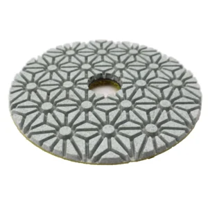 100mm 3 Step Hexagon Gray Wet Polishing Pad Diamond Pad for Polishing Granite Marble Stone