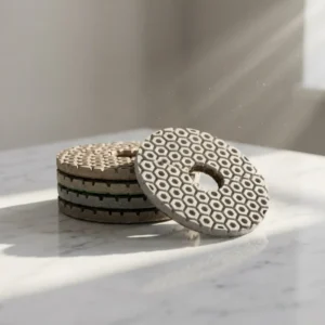 100mm 4″ Honeycomb Diamond Polishing Pad 7pcs/Set Dry & Wet Use for Angle Grinder Granite Marble Quartz Countertop Polishing