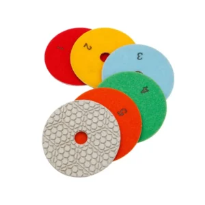 100mm 6-Step Wet Resin Diamond Polishing Pads 1-6 Grit Flexible Long Lifespan 10-Piece Box