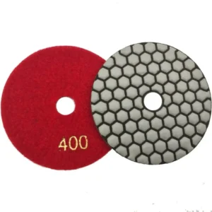 100mm Grit 400 Resin Flexible Grinding Disc 4in Marble Sanding Disc Honeycomb Diamond Buffing Polishing Pad for Granite Marble