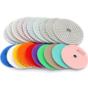 100mm High Diamond Abrasive Disc 50 3000 Grit Wet Dry Kit Stone Tile Floor Angle Grinder Compatible OEM OBM Customizable