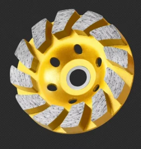 100mm Outer Diameter Grade 22 Holes Diamond Bowl Grinding Disc Yellow Sharp for Angle Grinders