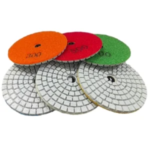 125 Diamond Polishing Pads 5 Inch 30-10000 Grit Dry/Wet Flexible Grinding Discs for Granite Marble Stone Floor Polishing