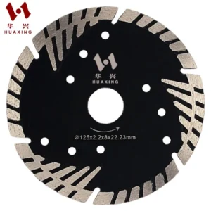 125mm 5 Inch Clear Quartz Diamond Cut Diamond Saw Blade With Protective Teeth for Stone Granite Marble Concrete