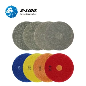 14″ Electroplated Diamond Polishing Pads Wet Dry Sanding Tile Stone Marble Granite Concrete Ceramics Glass