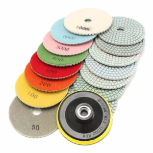 16pcs Diamond Polishing Pads Kit Wet Dry 4 Inch 100mm for Stone Concrete Granite Marble Polishing Use Grinding Discs Set