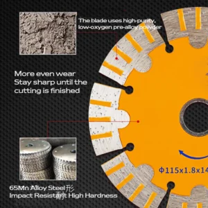 184 Diamond Power Lids Industrial OEM Ti Coated Saw Blade for Angle Grinder with Long Life and High Speed Cutting