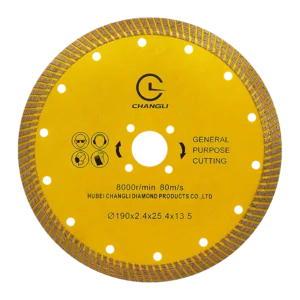190mm Diamond Cutting Disc 7.5 Inch Hot Press Diamond Turbo Saw Blade for Wet Cutting Granite Marble Concrete