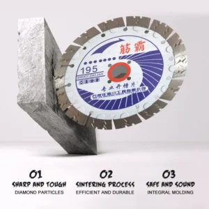 195mm 210mm Industrial Diamond Saw Blade Hot Press OEM Wear Resistant Concrete Wall Brick Slotting