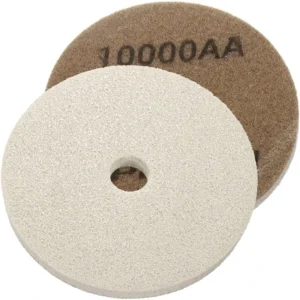 2pcs Diamond Sponge Polishing Pads 5″ Dia 10000 Grit Wet Use Buffing Pad for Stone Concrete Marble Grinder Polisher