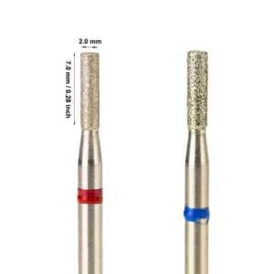 3/32″ Drill Accessories Tips E file Rotary Burrs Safety 2.0*7.0mm Manicure Russian Cuticle Mini Barrel Diamond Nail Drill Bits