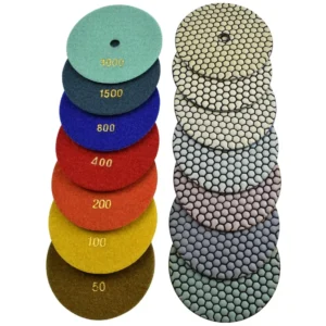 3/4/5/6siza Flexible Diamond Dry Polishing Pads Stone Polishing Dish Fast Brightness and Durable China Manufacturer