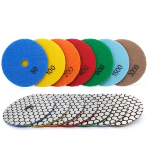 3″/4″ Dry Polishing Pad Sharp Type Flexible Diamond Polishing Pad For Granite Marble Stone Sanding Disc