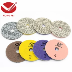 3 Step 4 Inch Diamond Polishing Pad Tool for Granite Marble Quartz Abrasives for Stone Care Maintenance