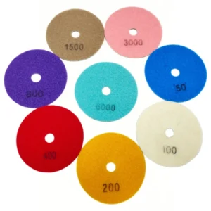 3 Step Diamond Polishing Pads 4 Inch Round Buffing Pads for Stone Granite Marble Quartz Customizable Oem Support 001