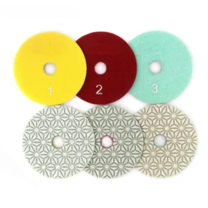 3 Step Diamond Wet/Dry Polishing Pads for Stone Marble Granite OEM Customizable Long Lasting Fast Polishing