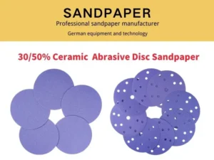 30% Ceramic Purple Film Disc Abrasive Sanding Pad Disc Sand Paper for Sanding Polishing Ceramic Sanding Disc