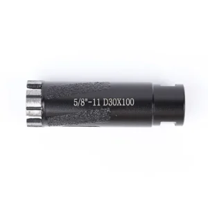 30mm Diamond Core Drill Bit with 5/8-11 Interface Dry Drilling Turbo Segment Diamond Core Bit for Granite