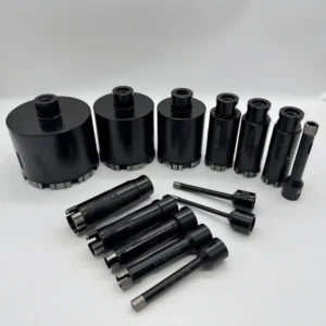 35 100mm Diamond Core Drill Bit with Vacuum Brazed Body Laser Welded Segment Diamond Hole Saw on Core Drill Machine