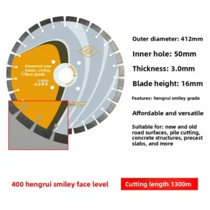 350mm Professional Nitride Diamond Saw Blade for Concrete and Granite Cutter Asphalt Cutting Machine 25.4mm Bore