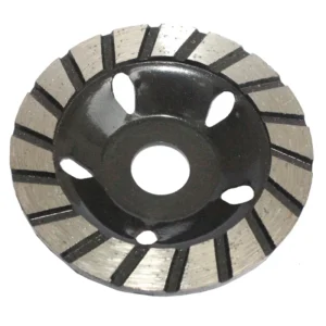 350mm Turbo Hot Pressed Steel Cup Grinding Wheel White Customizable Diamond for Industrial Concrete Granite Polishing Dry