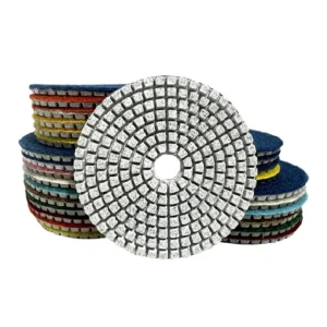3mm 6mm 8mm Thick 100mm 4″ Wet Diamond Polishing Pads for Concrete Stone Marble Granite Floor Polishing