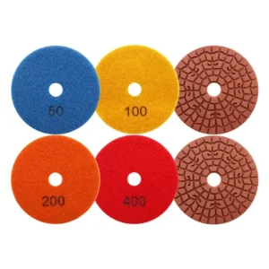 4″/100mm Auspicious Cloud Type Diamond Flexible Polishing Pads Wet Grinding Tools Sanding Disc for Granite Marble Quartz Stone