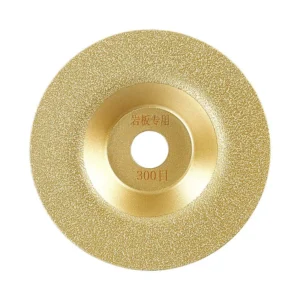 4” 100mm Diamond Slate Fine Sand Bowl Grinding Disc Brazed Grinding Cup Wheel Chamfering Tools for Glass, Ceramic, Marble and Granite