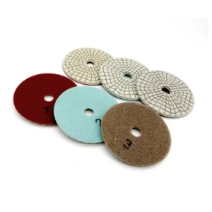 4″ 100mm Diamond Sponge Wet Polishing Pad OEM Compatible Fast Aggressive Grinding for Granite Marble Quartz Stone Angel