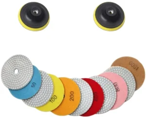 4″ 100mm Sanding Disc Flexible Grinding Disc Resin Bond Dry Diamond Polishing Pad for Granite Marble Stone
