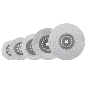 4-9in Double Sided Vacuum Brazed Concrete Granite Marble Diamond Cutting Grinding Disc Abrasive Disc Cup Wheel 5/8”-11 Flange