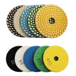 4 Concrete Floor Polisher Pads Sintered Metal Bond Polishing Pad 100mm Dry Wet Polishing for Concrete Abrasive Disc