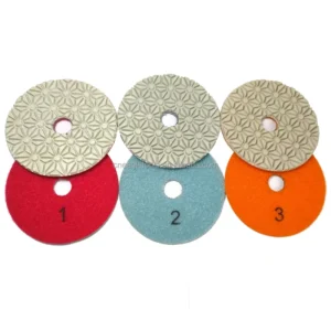 4 Inch 100 mm Flexible Wet Diamond Polishing Pads for Granite Marble and Quartz for Angle Grinder