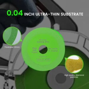 4 Inch 100mm 115mm 125mm Green Jade Glass Thin Diamond Marble Saw Blade Ceramic Tile Glass Cutting Disc