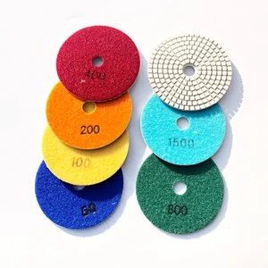 4 Inch 100mm 7 Steps Wet Dry Diamond Floor Polishing Pad for Granite Ceramic Marble