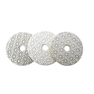 4 Inch 100mm Diamond Polishing Pads 3 Step Wet/Dry for Granite Marble Quartz Stone OEM Customizable 3# Grit