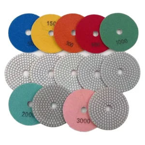 4 Inch 100mm Diamond Polishing Pads Wet Dry for Granite Stone Concrete Marble Polishing Use Grinding Discs