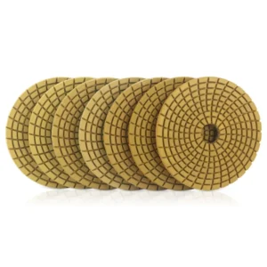 4 Inch 100mm Diamond Wet Polishing Buffing Pads 50 Angle Grinder Compatible for Granite Concrete Floor Polishing