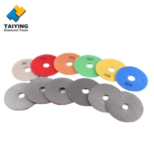 4 Inch 100mm Electroplated Diamond Polishing Pads for Marble Granite Aggressive Stone Grinding Disc