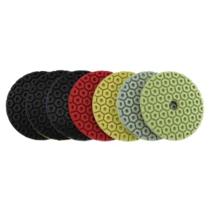 4 Inch 100mm Wet Polishing Pads 50-3000 Grit Flexible Stone Polishing Pad for Granite Marble Concrete Floor