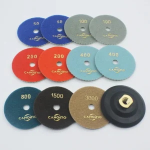 4 Inch 12PCS Diamond Wet Polishing Pads for Concrete Stone Marble Granite Quartz Tile Terrazzo Abrasive