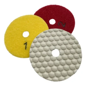 4 Inch 3 Step Resin Diamond Polishing Pad Flexible for Granite Quartz Marble Engineer Stone Wet Dry 100mm Floor