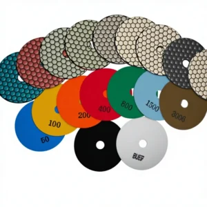 4 Inch 5 Inch 6 Inch Diamond Flexible Dry Polishing Pads Resin Bond Sanding Disc for Granite Marble Concrete
