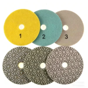 4 Inch Diamond 3 Step Polishing Pad Wet Using Customized OEM for Granite