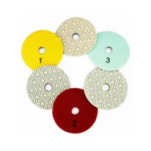 4 Inch Diamond 3 Step Polishing Pads Wet/Dry Polishing for Quartz Marble Granite Concrete Stone OEM Customizable