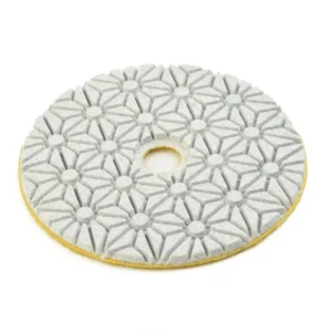 4 Inch Diamond Polishing Buffing Pads 3 Step Sanding Grinding Pads for Marble and Soft Artificial Stone 100mm 3pcs