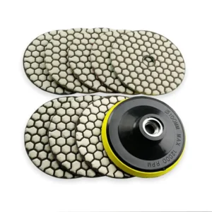 4 Inch Dry Diamond Polishing Pads Buff Grit 50#-3000# OEM for Granite Concrete Marble Floor Polishing