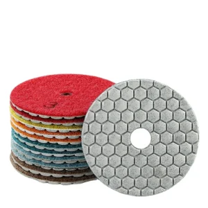 4-Inch Dry Polishing Pads Flexible Diamond Resin 7 Steps Granite Marble Stone Quartz Polishing for Floor Application
