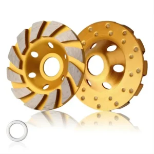 4 Inch Heavy Duty Turbo Row Diamond Grinding Wheel Disc for Deburring for Concrete Granite Marble with Angle Grinder Disc